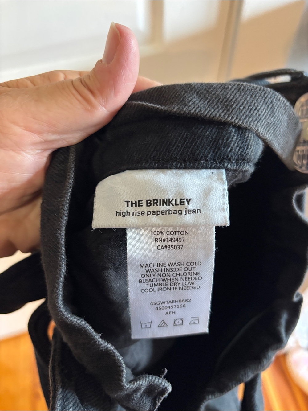 Joe's Jeans Black Brinkley High-rise Paperbag Waist Jeans - Picture 3 of 5